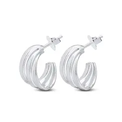 Brinco Prata Estilo Argola Pequeno Liso