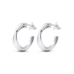 Brinco Prata Estilo Argola Grande Liso