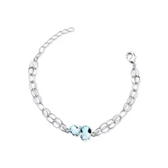 Pulseira Prata Leve Cheers Azul