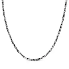 Corrente Prata Bali Masculina Trançada 55cm 2,5mm