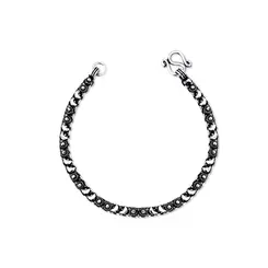 Pulseira Prata Envelhecida Lua Pikun 18 cm
