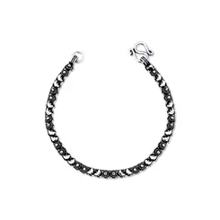 Pulseira Prata Envelhecida Lua Pikun 17 cm