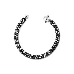 Pulseira Prata Envelhecida Media Pikun 17 cm