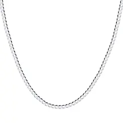 Corrente Prata Masculina Grumet 60 Cm