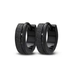 Brinco Aço Argolinha Carbonada
