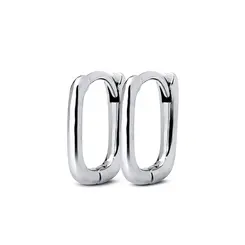 Brinco Aço Argolinha Quadrada