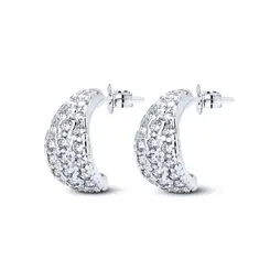 Brinco Prata Argola Com Zircônias