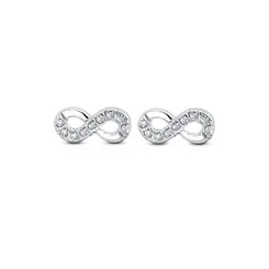 Brinco Prata Com Zircônia Infinito