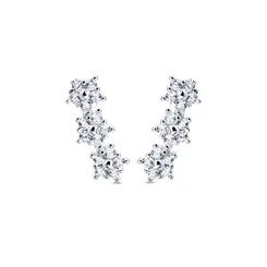 Brinco Prata Ear Cuff Estrelas P
