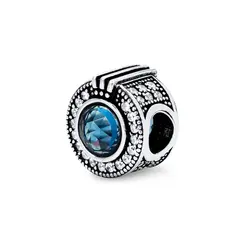 Berloque Prata Art Colection Com Zircônia Azul