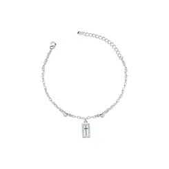 Pulseira Prata Leve Cruz