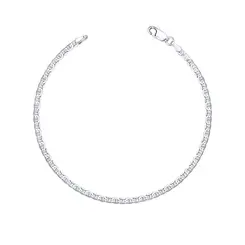 Pulseira Prata Masculina Marina 21cm 2mm