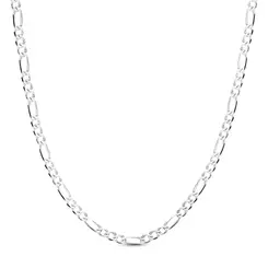 Corrente Prata Masculina Figaro 70cm 3mm