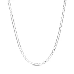 Corrente Prata Masculina Elos Iguais 60cm 2mm