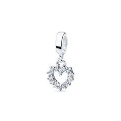 Berloque Prata Art Colection Coração Com Zircônias