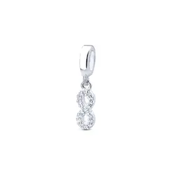 Berloque Prata Art Colection Infinito Com Zircônias