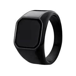 Anel Aço Masculino Carbonado
