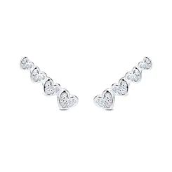 Brinco Prata Ear Cuff Coração
