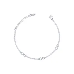 Pulseira Prata Leve Infinito