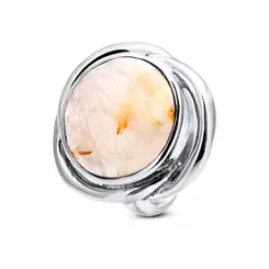 ANEL PRATA CRISTAL DE RUTILO