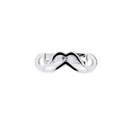 Anel Prata Bigode Vazado