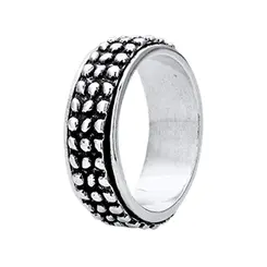 Anel Masculino Prata Bali Saturno