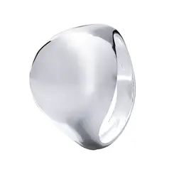 Anel Prata Liso Bola