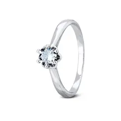 Anel Prata Rodinado Solitario