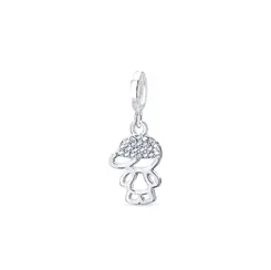 BERLOQUE PRATA ART COLECTION MENINO BONÉ COM ZIRCÔNIAS