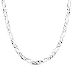 Corrente Prata Masculina Figaro 60cm 6mm