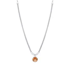 Gargantilha Prata Leve Precious Maxi Champanhe