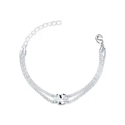 Pulseira Prata Leve Precious Maxi Zircônia