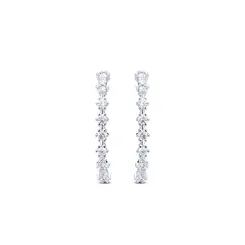 Brinco Prata Leve Ear Cuff Com Zircônias