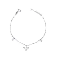 Pulseira Prata Espirito Santo Com Zircônia