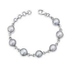 Pulseira Prata Pérolas