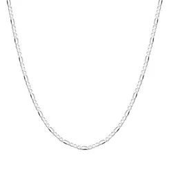 Corrente Prata Masculina Figaro 60cm 2mm