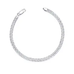 Pulseira Prata Masculina Grumet 21cm 4mm
