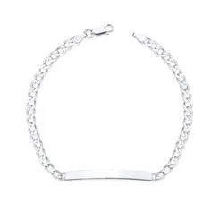 Pulseira Prata Placa Masculina Grumet