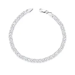 Pulseira Prata Masculina Grumet