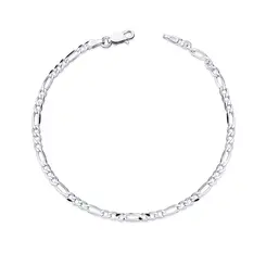 Pulseira Prata Masculina Figaro 20cm 2mm