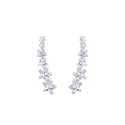 Brinco Prata Ear Cuff com Zircônia