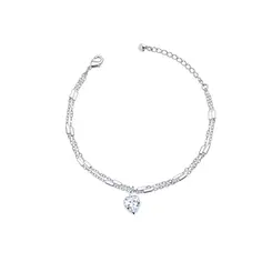 Pulseira Prata Leve Lovely Heart