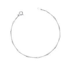 Pulseira Prata com Canutilhos 18cm 1,2mm