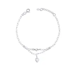 Pulseira Prata Leve Com Zircônias