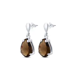 Brinco Prata Gota com Zircônia