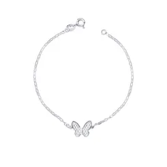 Pulseira Prata Borboleta