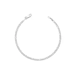 Pulseira Prata Masculina Fígaro 20cm