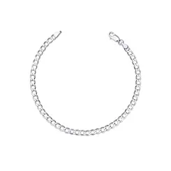Pulseira Prata Masculina Grumet 20cm