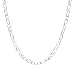 Corrente Prata Masculina Figaro 60cm 3,8mm