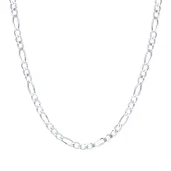 Corrente Prata Masculina Figaro 60cm 3mm